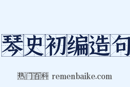 琴史初编造句是什么意思的图片